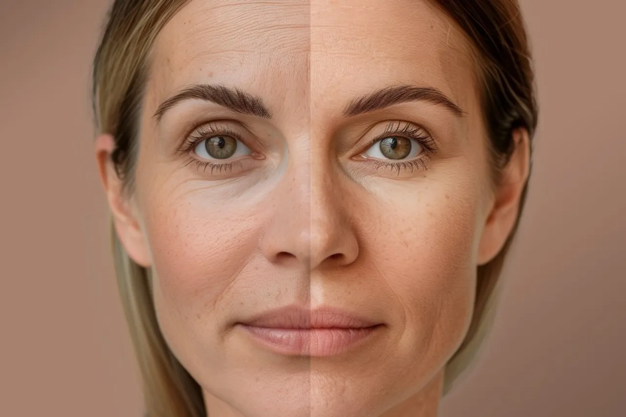 Huidveroudering Voor en Na foto uit Rotterdam