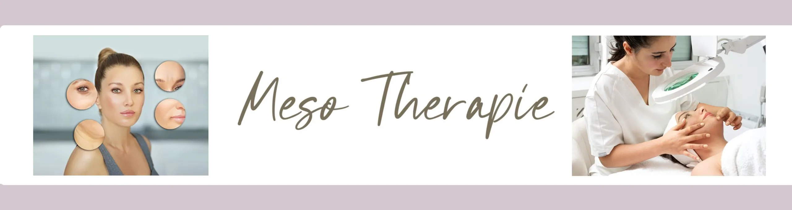 Meso therapie banner afbeelding met behandeling in beeld
